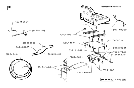 Accessories Diagram and Parts List for PF20 1998-10 Husqvarna Lawn Tractor