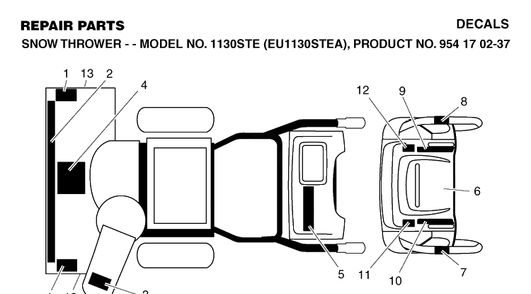 Part Location Diagram of 532192219 Husqvarna Operators Manual