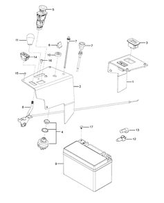 Console Diagram and Parts List for Z572X  Husqvarna Lawn Mower