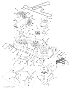 Mower Deck Diagram and Parts List for 2754GLS (96043006600)(2009-04) Husqvarna Lawn Mower