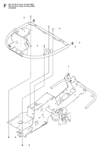 Chassis / Frame Diagram and Parts List for R15-V2AWD (965200901)(2008-01) Husqvarna Lawn Tractor