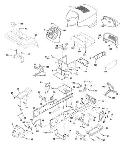 Chassis And Enclosures Diagram and Parts List for GTH2550 (954567109-A)(2001-01) Husqvarna Lawn Tractor