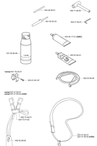 Accessories (B) Diagram and Parts List for 323L 2004-03 Husqvarna Brush Cutter