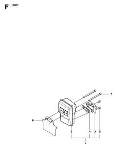 Muffler Diagram and Parts List for 130BT (965102204)(20070100001-20133299999) Husqvarna Leaf Blower / Vacuum