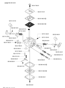 Carburetor Parts - Zama C3m-Elzc Diagram and Parts List for 365EPA 2005-05 Husqvarna Chainsaw