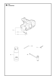 Accessories Diagram and Parts List for 522L  Husqvarna Edger