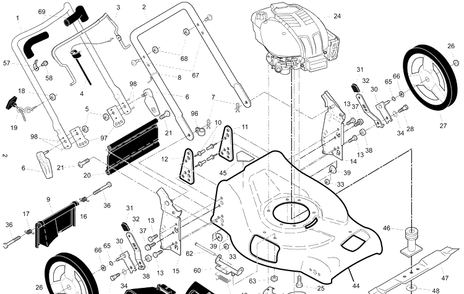 Part Location Diagram of 532417812 Husqvarna Handle Bracket Assembly, Left Hand