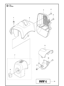 Part Location Diagram of 578079202 Husqvarna Filter Cover