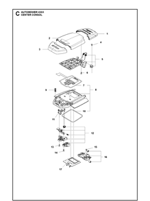 Center Consol Diagram and Parts List for 430X 2019 Husqvarna Lawn Mower