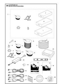 Installation Accessories Diagram and Parts List for 440 2019 Husqvarna Lawn Mower