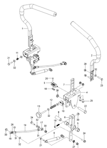 Steering Diagram and Parts List for MZ61 (970467701-00)(2020-04) Husqvarna Lawn Mower