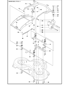 48/122cm Cutting Deck Diagram and Parts List for 122R400  Husqvarna Lawn Tractor Accessories