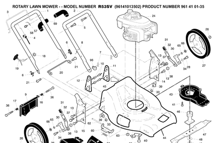 Part Location Diagram of 532197752 Husqvarna Blade Adapter / Pulley