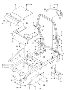 Frame 7 Diagram and Parts List for MZ54 (97045580100)(2019-12) Husqvarna Lawn Mower