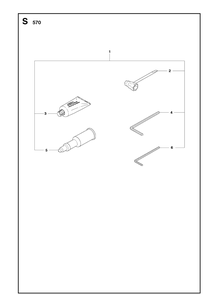 Accessories Diagram and Parts List for 570 (570 EPA)(20090100001-Current) Husqvarna Chainsaw