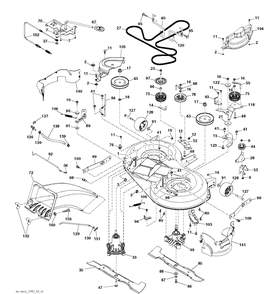 Mower Deck / Cutting Deck Diagram and Parts List for TC138 (96051017900)(2018-07) Husqvarna Lawn Tractor