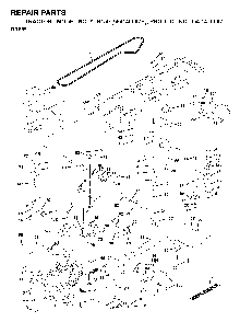 Drive Diagram and Parts List for YTH150 (954140007H, 954140007)(1998-09) Husqvarna Lawn Tractor