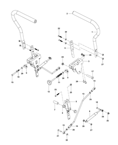 Steering Diagram and Parts List for RZ4623 (96700980201)(2015-05) Husqvarna Lawn Mower
