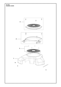Engine Cover Diagram and Parts List for HV703  Husqvarna Engine