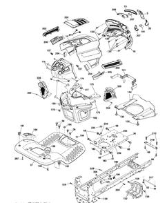 Chassis / Frame Diagram and Parts List for YTH22V46 (96045004100)(2012-09) Husqvarna Lawn Tractor