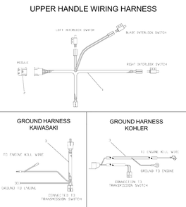 Wiring Harness Diagram and Parts List for W3614A (968999103)(2001-09) Husqvarna Lawn Mower