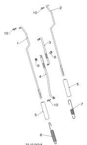 Handle 2 Diagram and Parts List for ST268EP (96191003807)(2012-10) Husqvarna Snow Blower