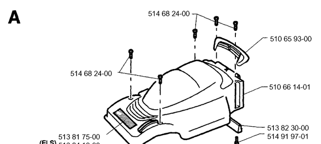 Cover 5 Diagram and Parts List for 43EL ROYAL Husqvarna Lawn Mower