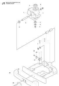 Transmission 4 Diagram and Parts List for RIDER175 (966828401)(2008-05) Husqvarna Lawn Mower