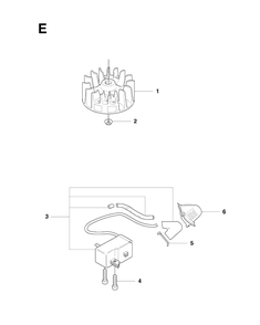 Ignition System Diagram and Parts List for 323HD60 20081400001-20090400000 Husqvarna Hedge Trimmer
