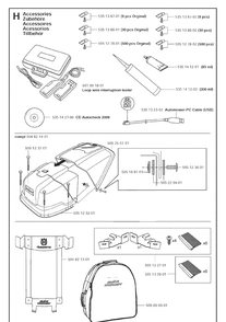 Accessories Diagram and Parts List for 220AC 2008-05 Husqvarna Lawn Mower