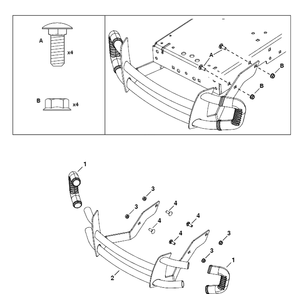 Bumper Kit Diagram and Parts List for 505568813  Husqvarna Lawn Tractor Accessories