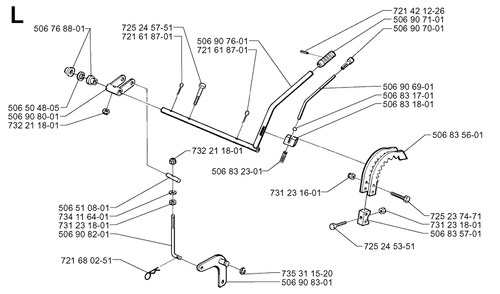 Controls 3 Diagram and Parts List for R13 1998-09 Husqvarna Lawn Tractor