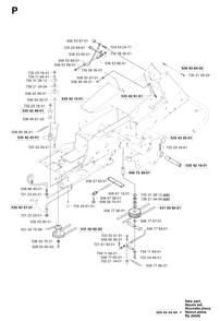 Frame Diagram and Parts List for PF21 2002-03 Husqvarna Lawn Tractor