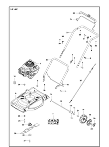 Product Complete Diagram and Parts List for LB146P (967656201)(2020) Husqvarna Lawn Mower