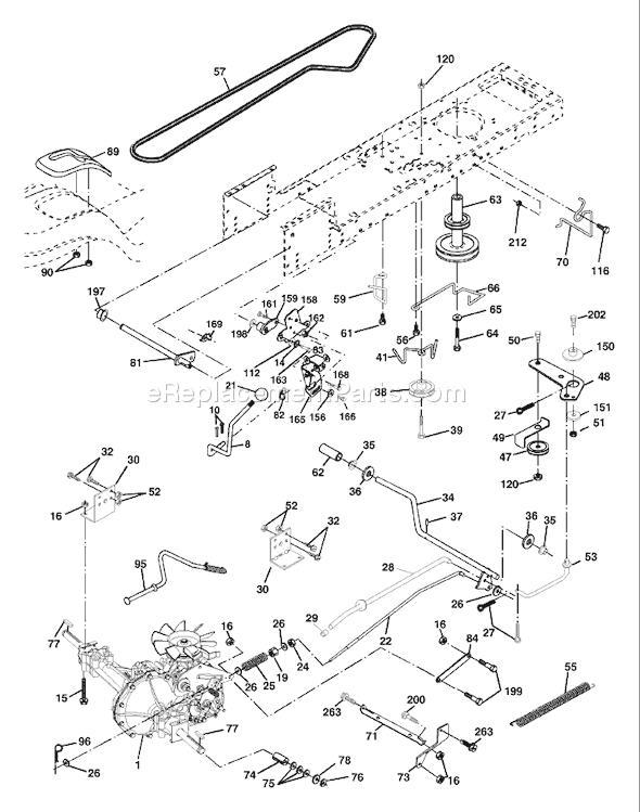 Page C Diagram and Parts List for LTH2042B (954571953) (2004-01) Husqvarna Lawn Tractor