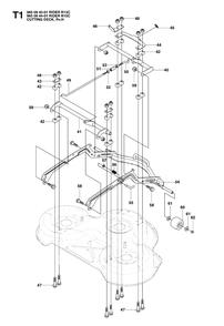 Mower Deck / Cutting Deck 2 Diagram and Parts List for R15C (965094401)(2007-01) Husqvarna Lawn Tractor
