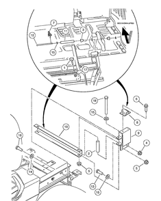 Bed Hinge Diagram and Parts List for HUV4210GXP 2005-06 Husqvarna Lawn Tractor