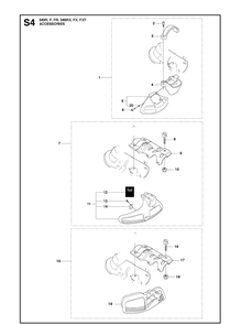 Accessories Diagram and Parts List for 343F  Husqvarna Brush Cutter