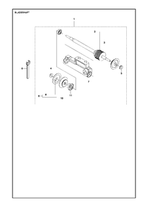 Bladeshaft Diagram and Parts List for FS520 (FS 524)(2011-02) Husqvarna Circular Saw