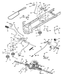 Drive Diagram and Parts List for YTH20V42 (96043029900)(2018-10) Husqvarna Lawn Tractor