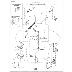 Electrical Diagram and Parts List for YTH20K42-96043027400  Husqvarna Lawn Tractor