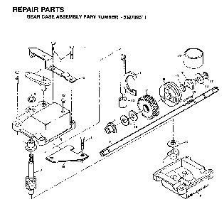 Gear Case Diagram and Parts List for 56SF (954140035, 532702511)(1996-10) Husqvarna Lawn Mower