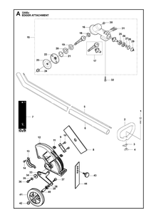 Edger Attachment Diagram and Parts List for 326EX  Husqvarna Edger