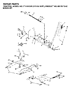 Mower Lift / Deck Lift Diagram and Parts List for YTH1848XPF (954567260)(2003-06) Husqvarna Lawn Tractor