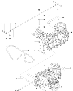 Hydralic Pump/ Motor Diagram and Parts List for RZ4219BF (966582201)(2010-03) Husqvarna Lawn Mower