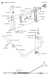 Handle And Controls 3 Diagram and Parts List for 343R 20064000001-20103600000 Husqvarna Brush Cutter