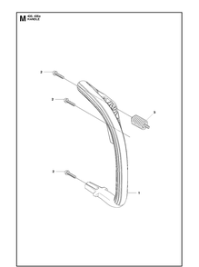 Handle Diagram and Parts List for 435-435E 2011-05 Husqvarna Chainsaw