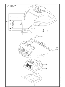 Cover 2 Diagram and Parts List for R316TAWD (966757601)(2012) Husqvarna Lawn Mower