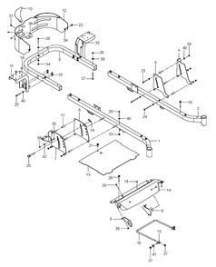 Frame Diagram and Parts List for EZ4824TFBF (96665950201)(2012-06) Husqvarna Lawn Mower