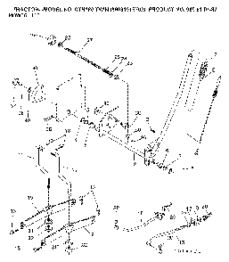 Mower Lift / Deck Lift Diagram and Parts List for CTH180TWIN (96061018702, 960610187)(2007-09) Husqvarna Lawn Tractor